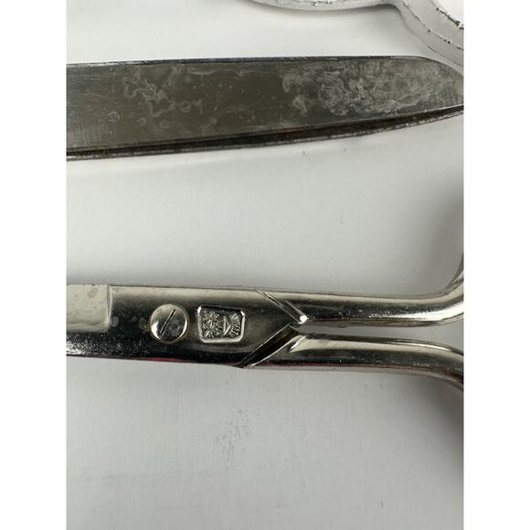 Vintage Set Of 6 Various Shears Scissors Chrome Made In Italy And USA Sewing - Picture 2 of 7